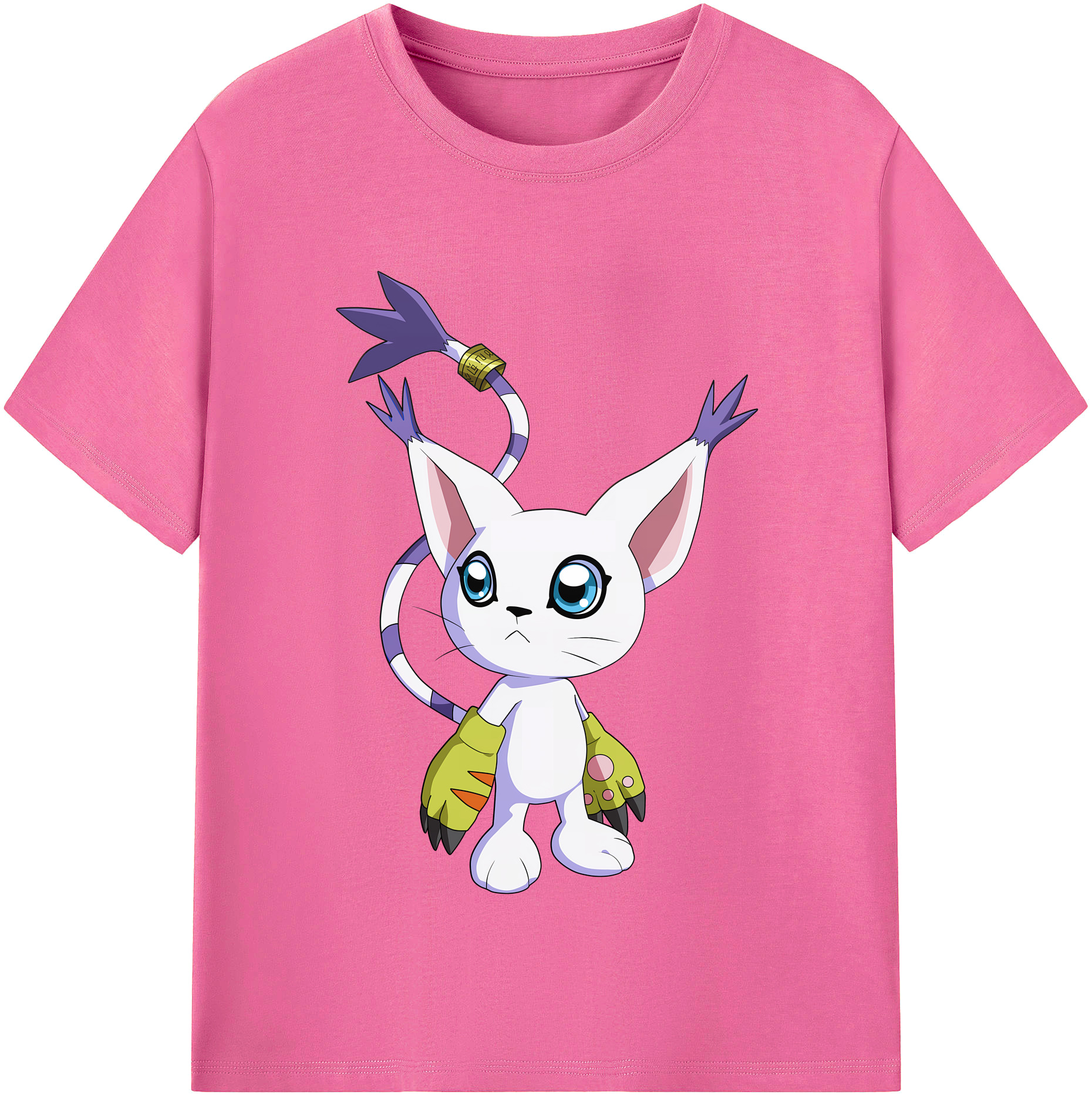 （画像用） Digimon デジタルモンスター/デジモン レディースカジュアルプリントTシャツ（綿100％）